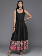 Ahalyaa Women's Traditional wear Ethnic Dress - Black - Distacart