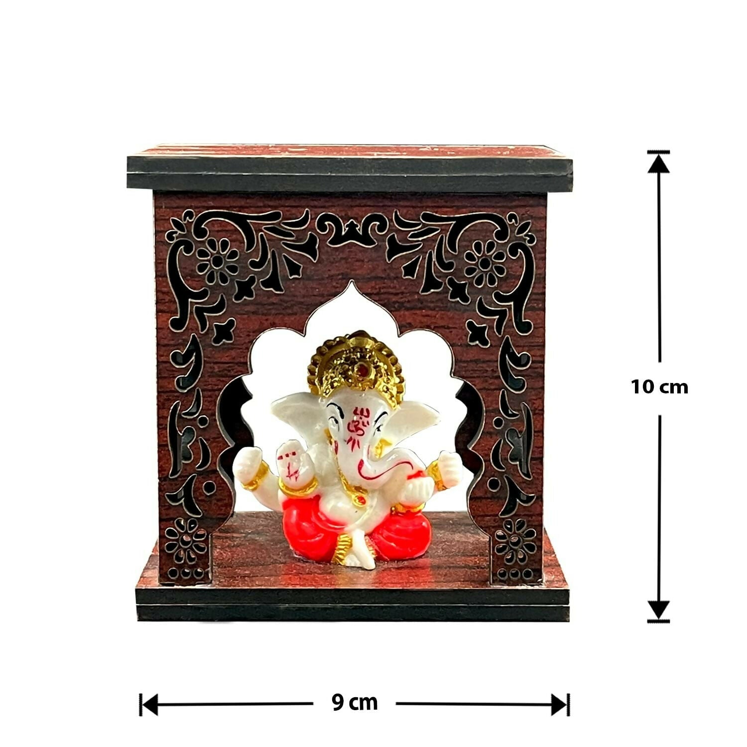 Expleasia, Exuberant & Luxury Decor Ganesha Idol With Wooden Temple