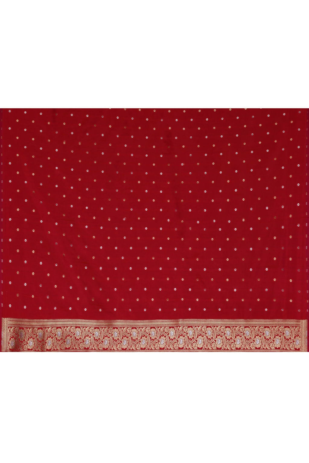 Joban Fashion Red Soft Pure Handloom Banarasi Silk Saree