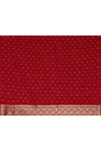 Joban Fashion Red Soft Pure Handloom Banarasi Silk Saree