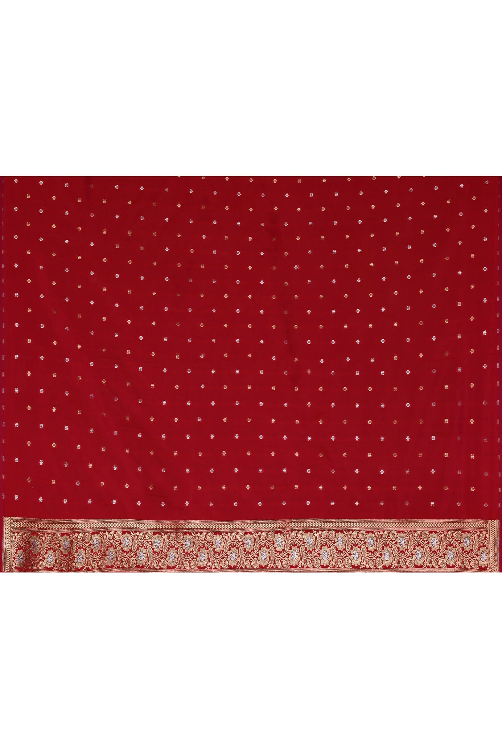 Joban Fashion Red Soft Pure Handloom Banarasi Silk Saree