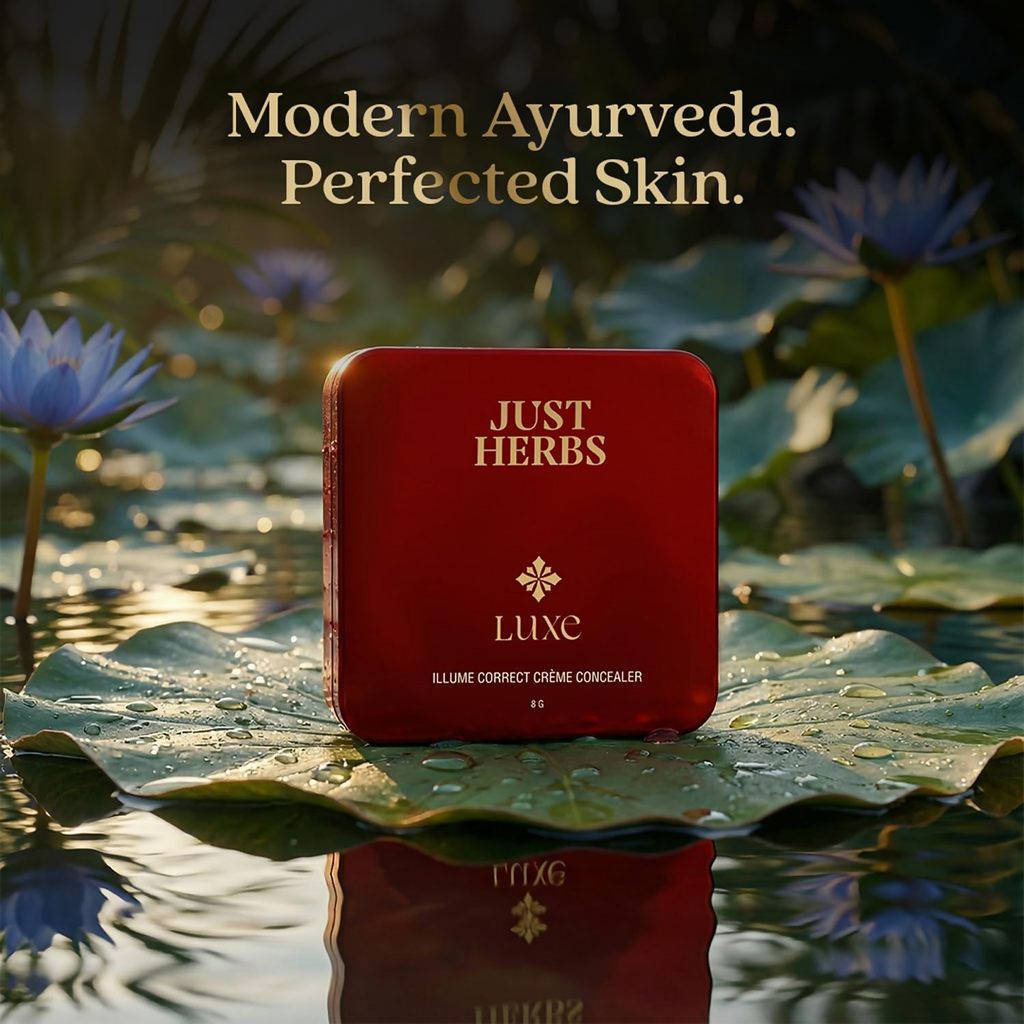 Just Herbs Luxe Illume Correct Créme Concealer Covers Dark Circles (100 Porcelain) - Distacart