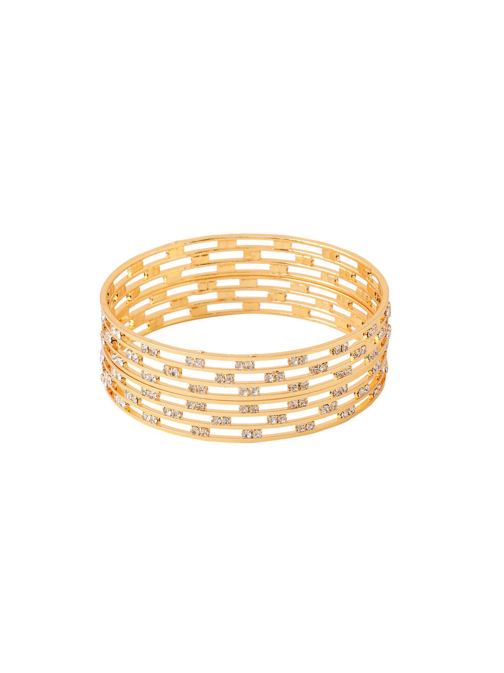 NVR Women Set of 2 Gold-Plated Traditional Bangles - Distacart