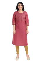 Snehal Creations Gorgeous Coral Art Silk Designer Long Kurti Tunic With Sequines Embroidery - Distacart