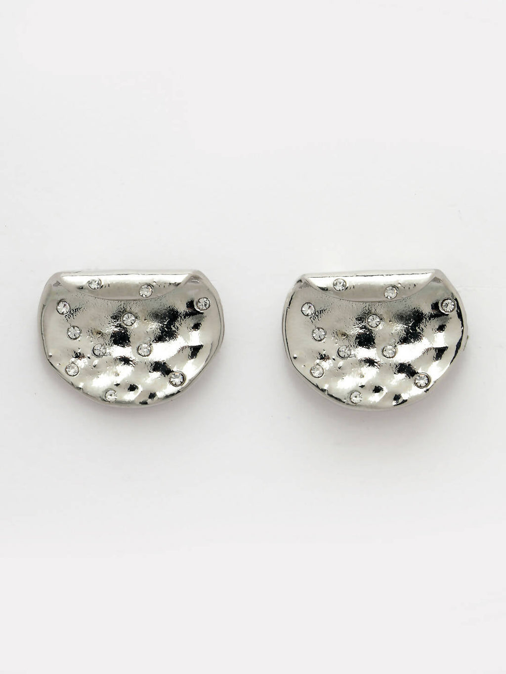 NVR Women Silver-Plated Contemporary Studs Earrings - Distacart