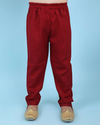 Joban Fashion Kids Island Cotton Full Sleeves Printed Kurta and Pyjama- Maroon
