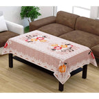 Yellow Weaves Cotton Floral Designer Rectangular Center 4 Seater Table Cover