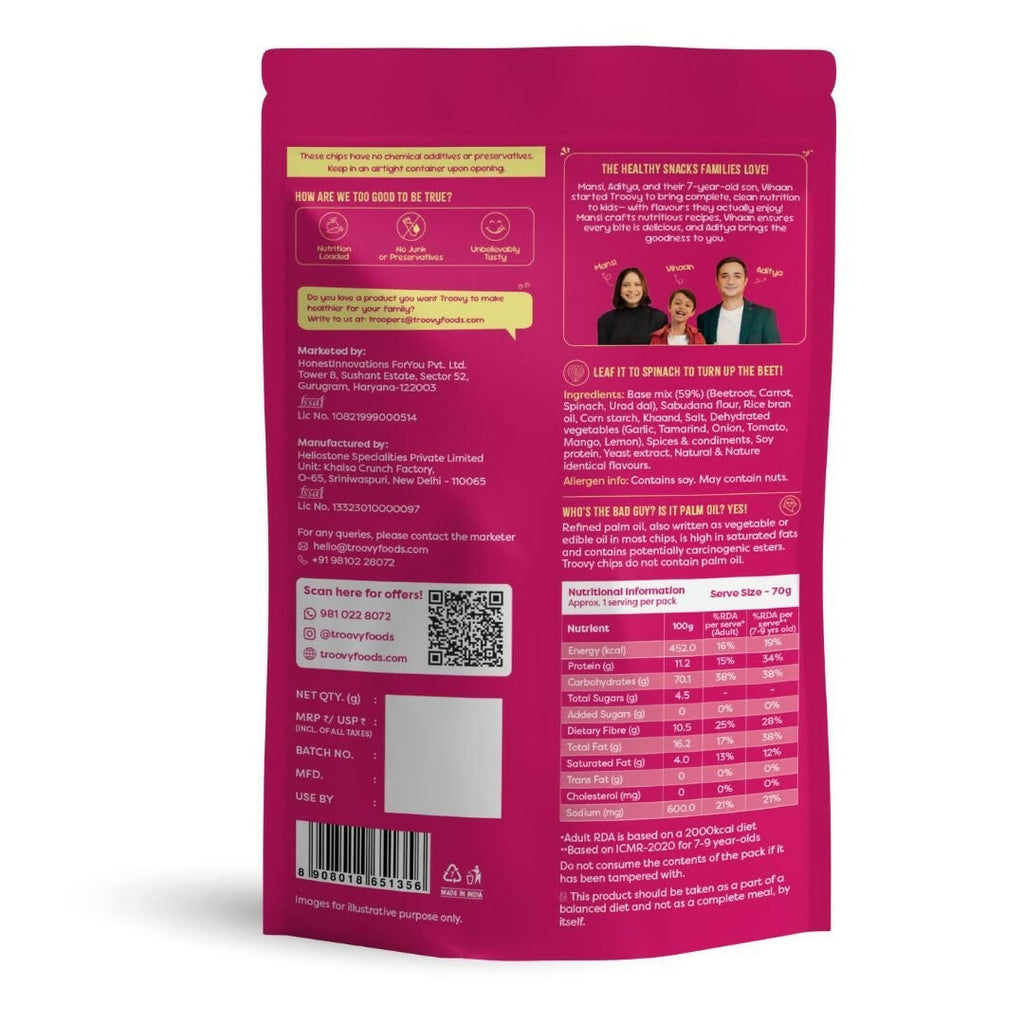 Troovy Healthy Masala Vegetable Chips Tasty & High Protein Snacks - Distacart