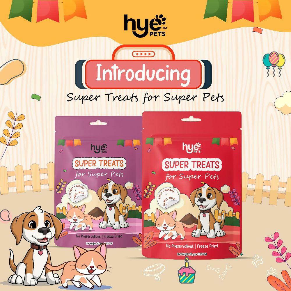 Hye Pets Super Treats For Super Pets – Freeze Dried Treats Made With Camel Milk, Beetroot & Banana - Distacart