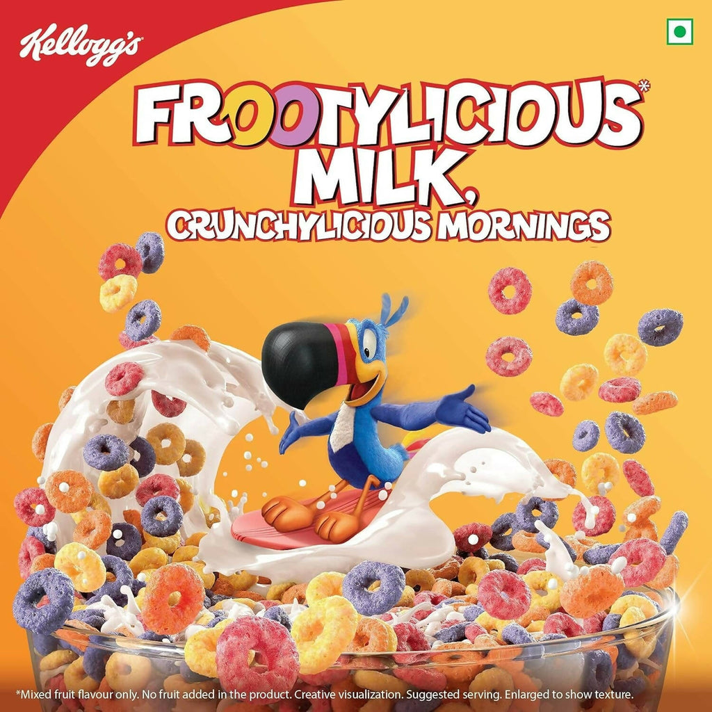 Kellogg’s Froot Loops Crunchy Multigrain Breakfast Cereal for Kids, Mixed Fruit Flavor