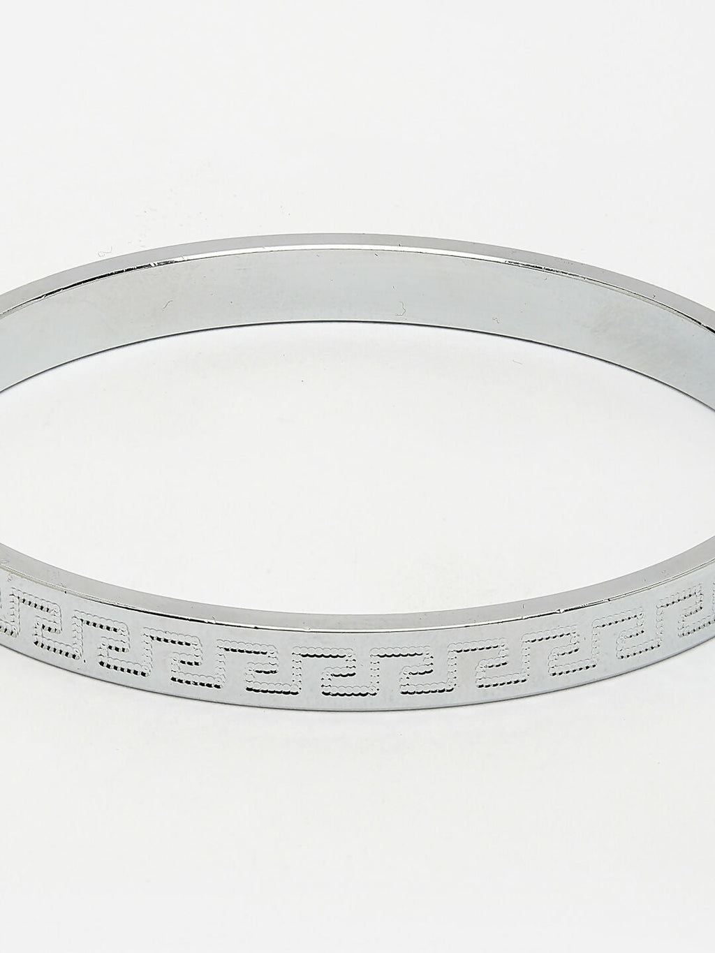 NVR Men's Silver-Plated Stainless Steel Kada Bracelet - Distacart