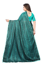 Vamika Rama Green Lycra Knitted Saree