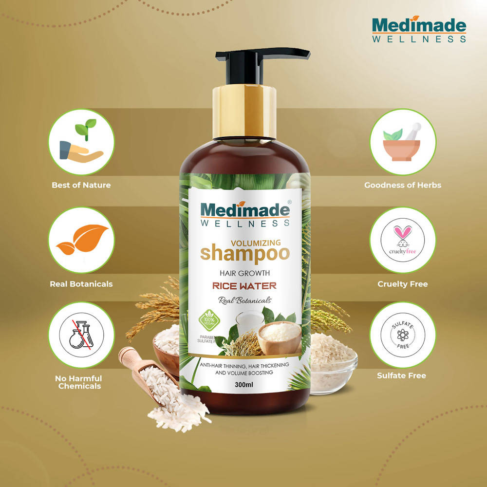 Medimade Wellness Volumizing Hair Growth Rice Water Shampoo