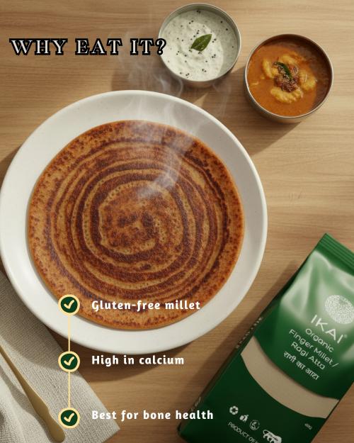 IKAI Organic Finger Millet/Ragi Atta - Distacart