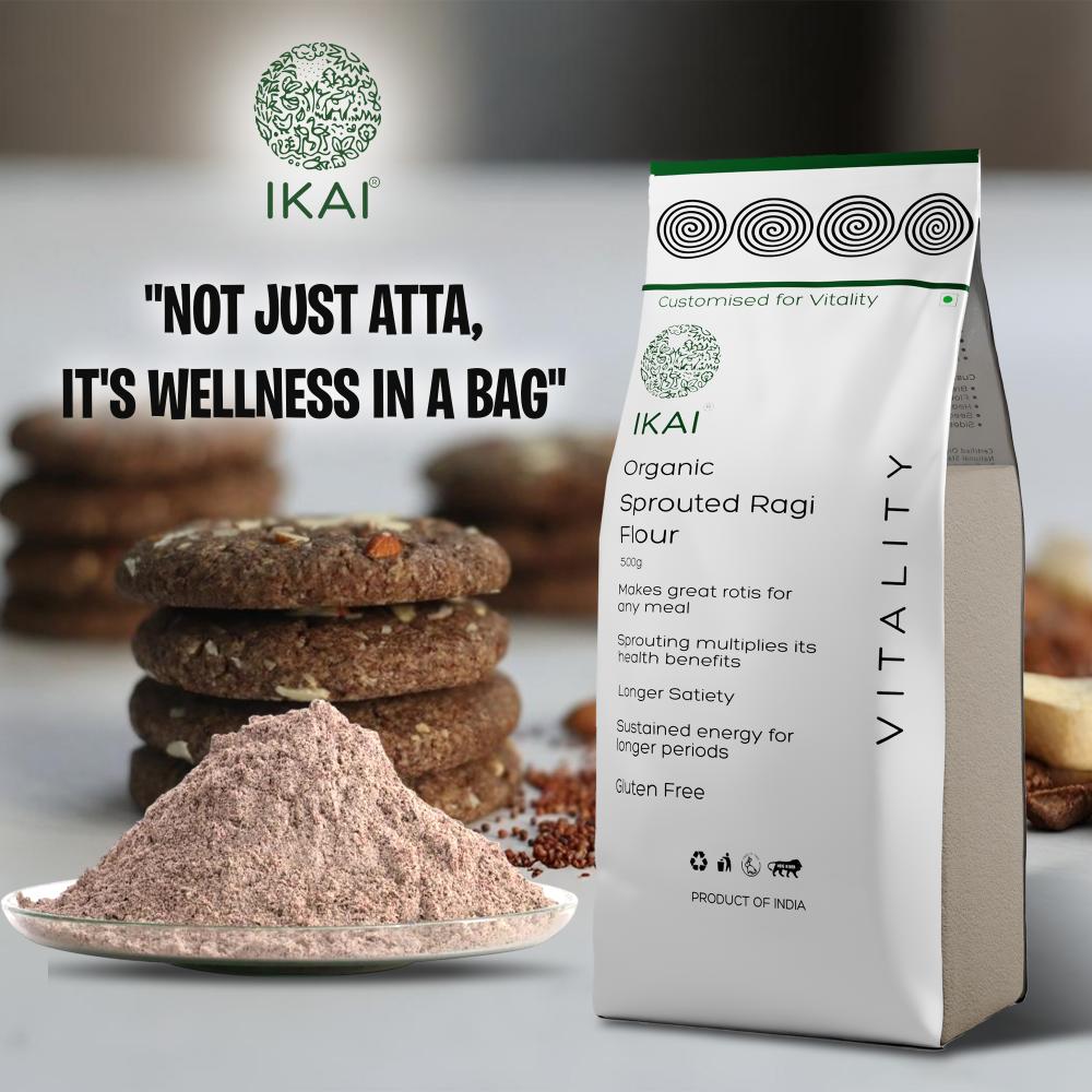 IKAI Organic Sprouted Finger Millet/Ragi Atta - Distacart