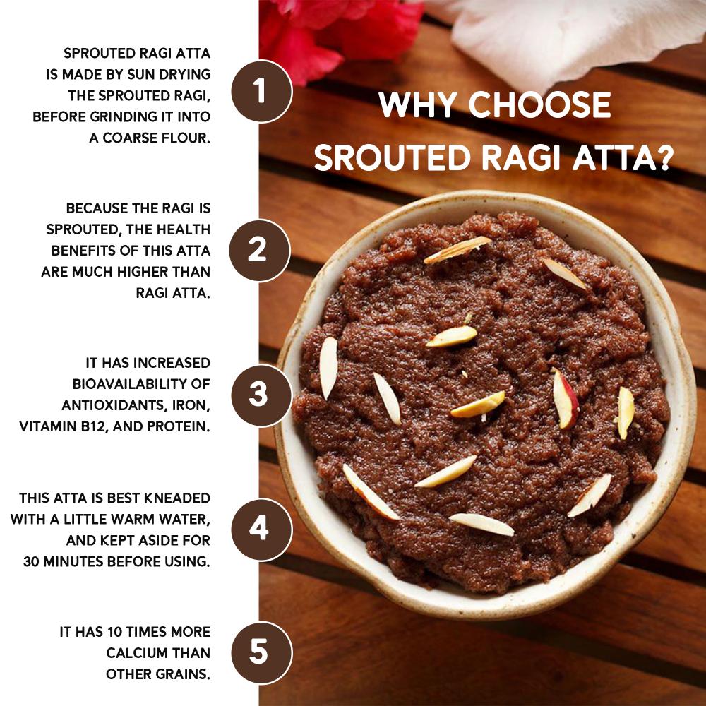 IKAI Organic Sprouted Finger Millet/Ragi Atta - Distacart