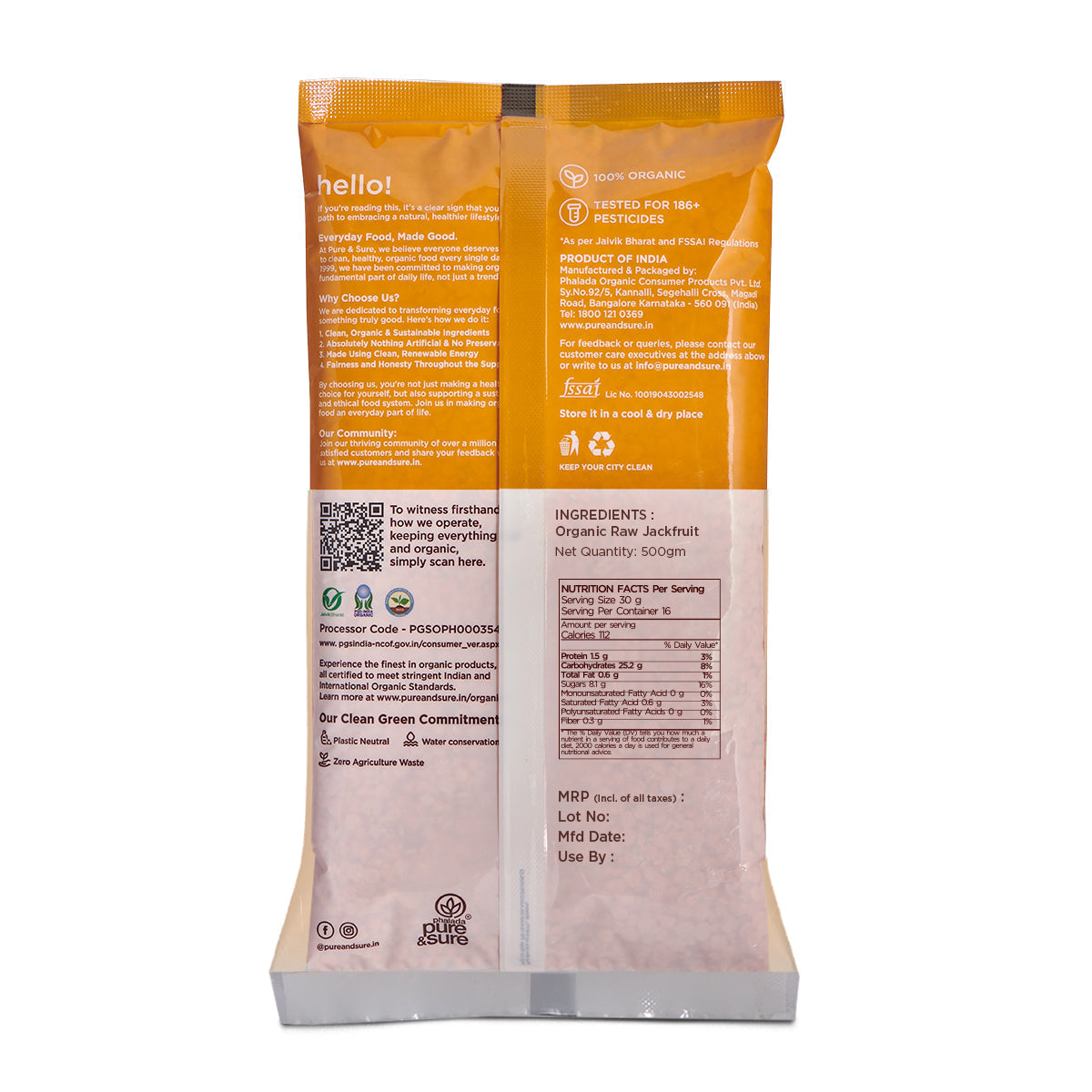 Pure & Sure Organic Raw Jackfruit Flour - Distacart