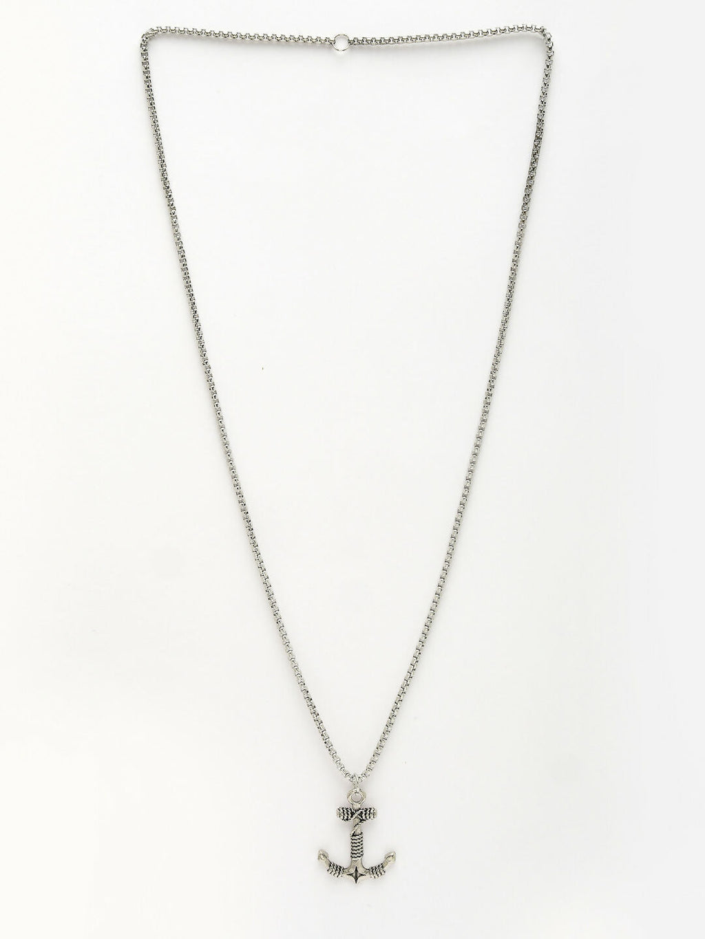 NVR Men Set of 2 Silver & Gold Stainless Steel Pendant with Chain