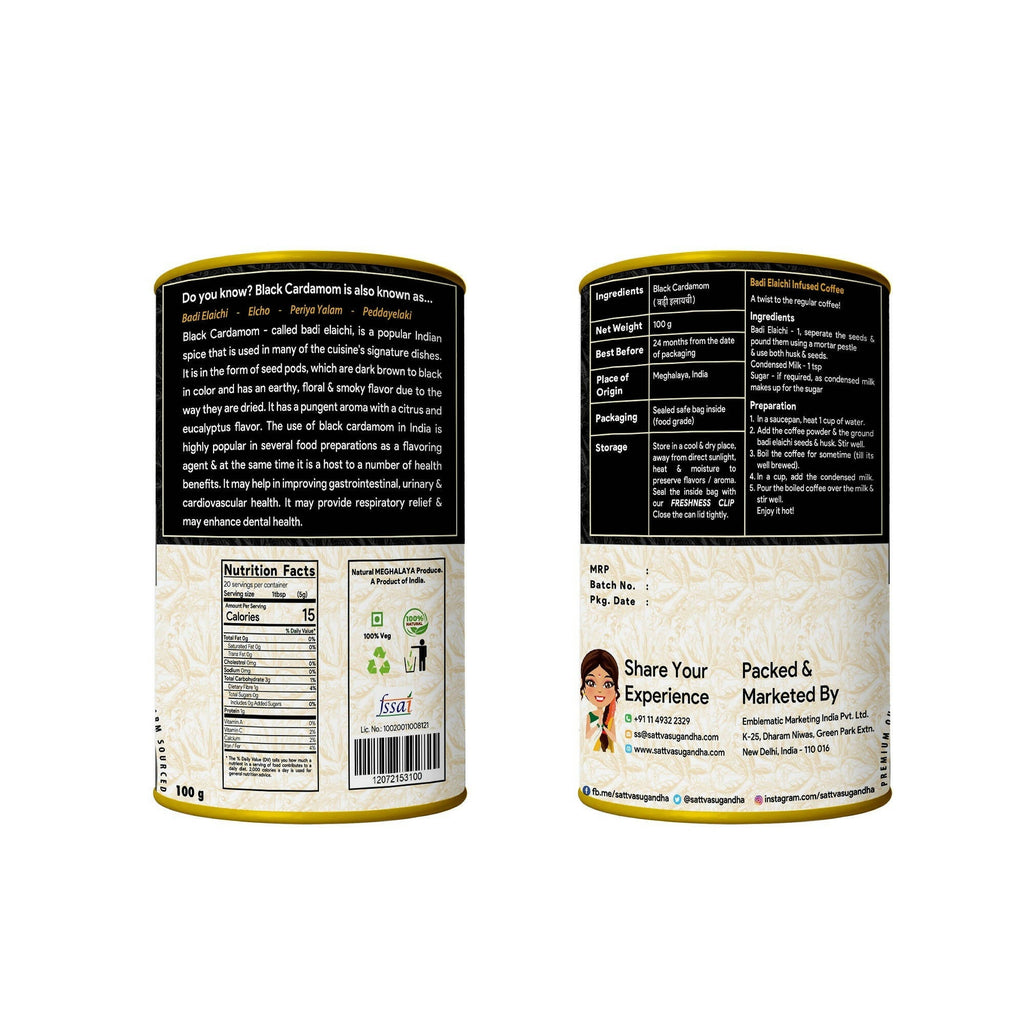 Sattva Sugandha Black Cardamom - Distacart