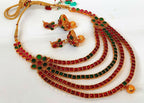 Multicolor Kemp Five Layer Necklace Set - Distacart
