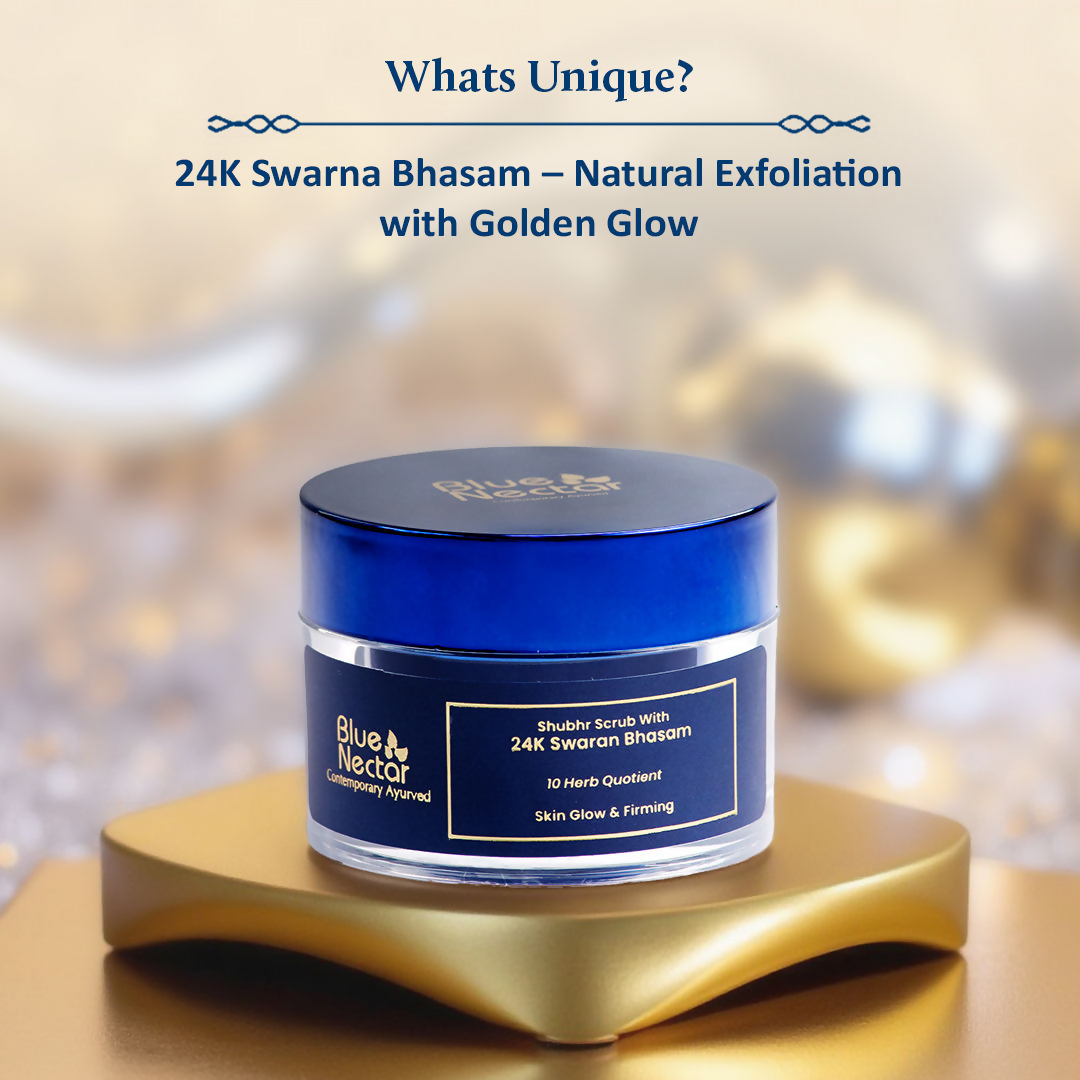 Blue Nectar Shubhr Face Scrub with 24K Gold Swaran Bhasam