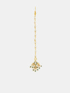 Ruby Raang Pearl Blossom Set Of Maang Tikka And Earrings - Distacart