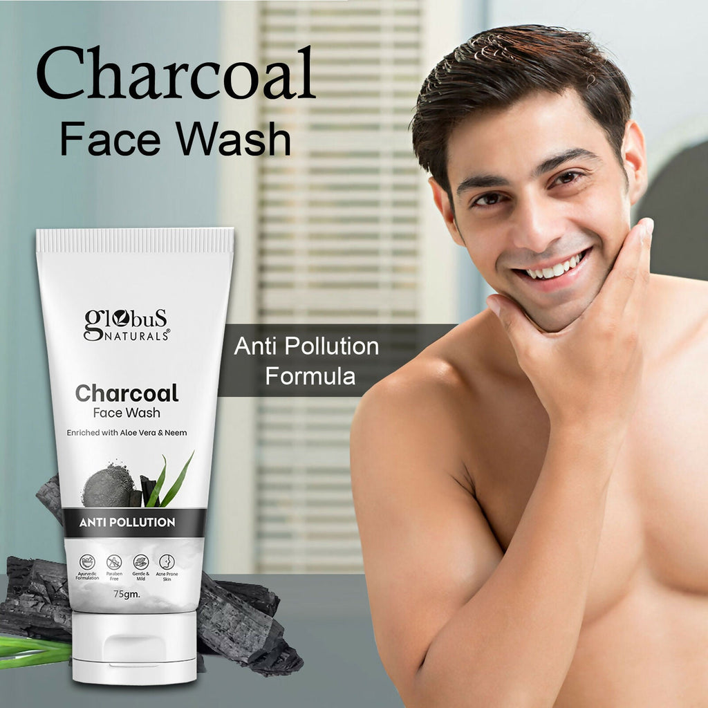Globus Naturals Anti Pollution Charcoal Face Wash - Distacart