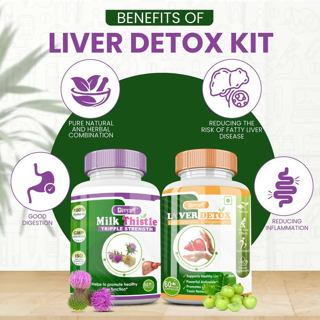 Divya Shree Liver Detox & Milk Thistle Capsule Combo - Distacart