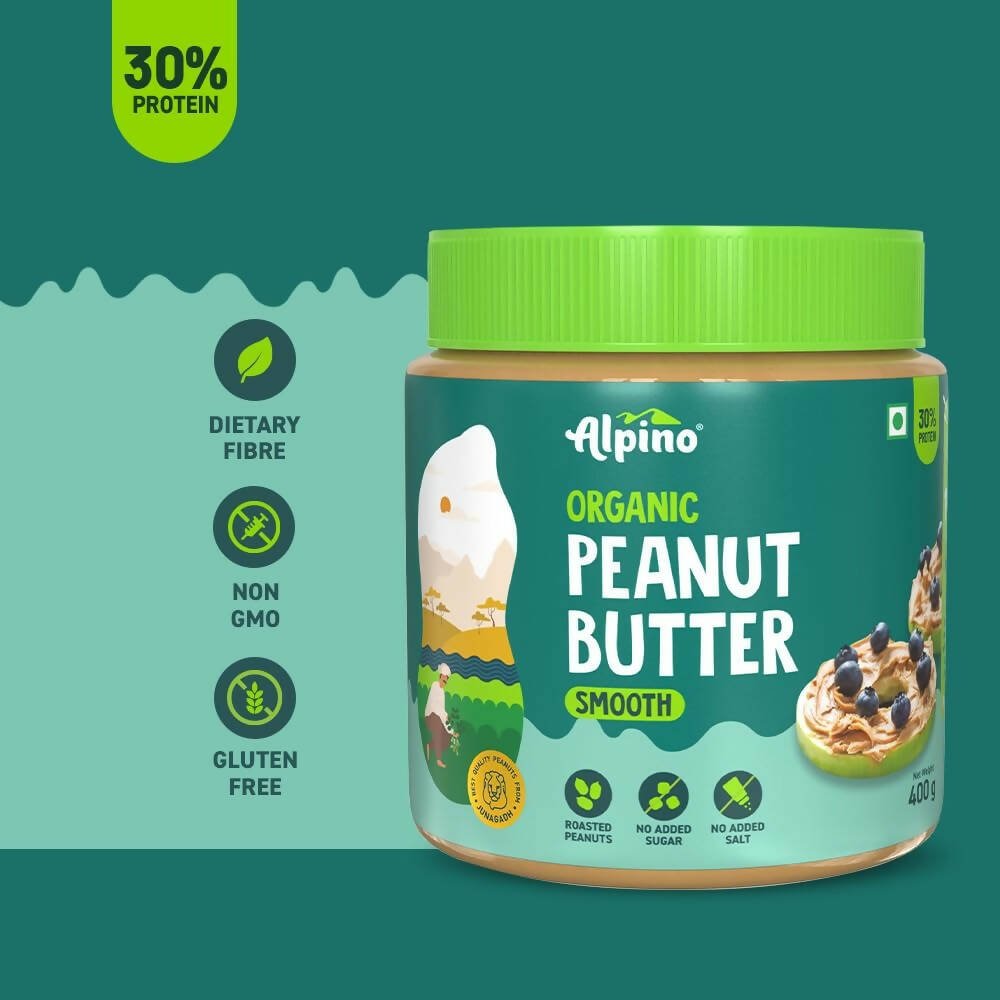 Alpino Organic Natural Peanut Butter Smooth - Distacart