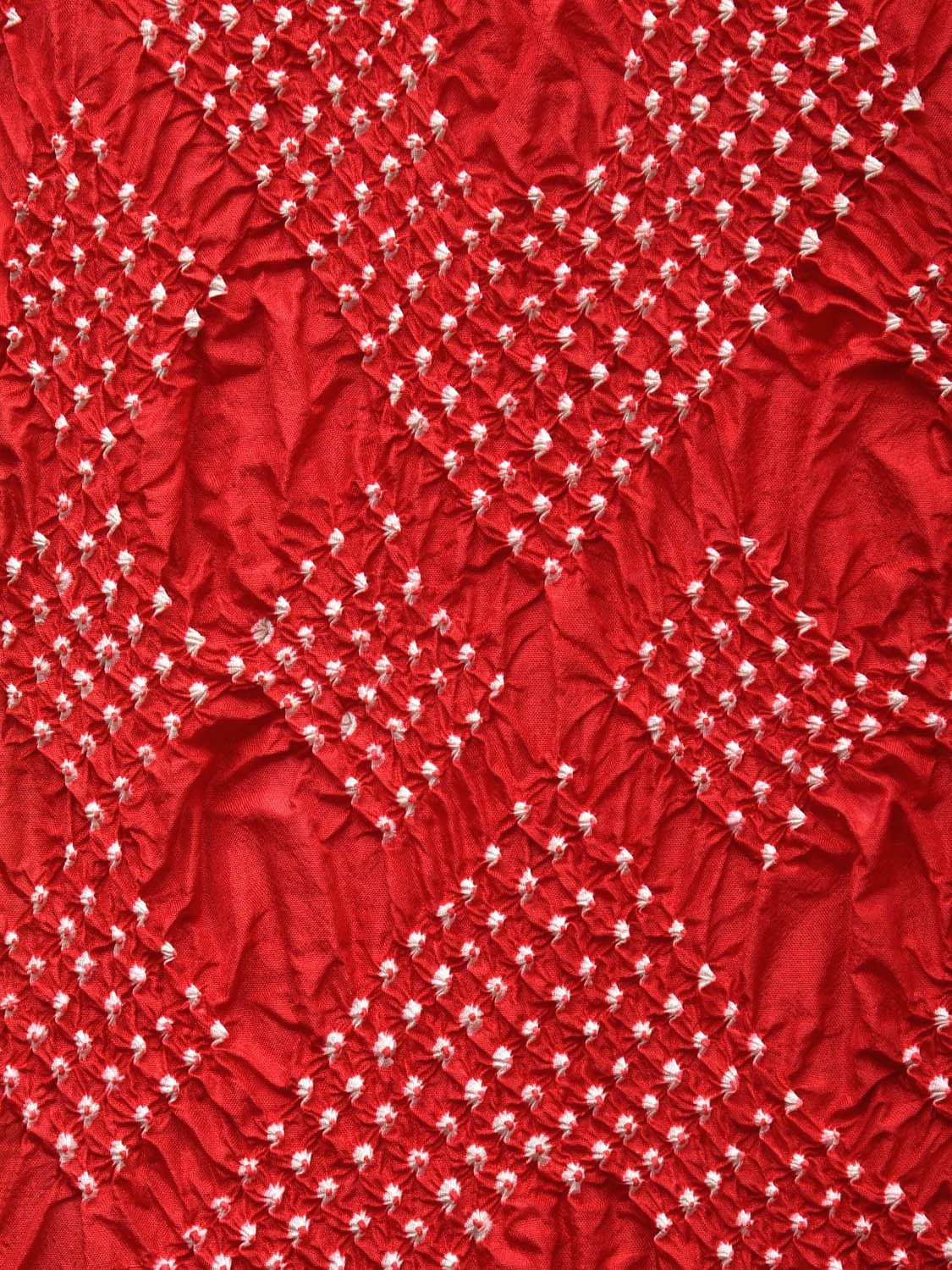 Red and Green Badhani Silk Handloom Saree with Geometrical Body and Kalamkari Pallu and Blouse Design - Global Threads