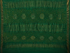 Red and Green Bandhani Uppada Silk Handloom Saree with Nilambari Buta Design - Global Threads