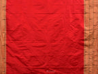 Red Paithani Silk Handloom Saree with Triple Muniya Border Saree - Global Threads