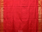 Red Uppada Silk Handloom Saree with All Over Floral Design - Global Threads