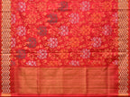 Red Uppada Silk Handloom Saree with All Over Floral Design - Global Threads
