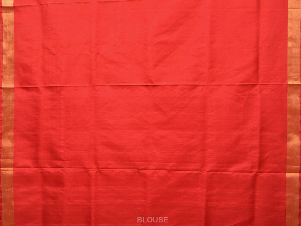 Red Uppada Silk Handloom Saree with All Over Jamdani Design - Global Threads