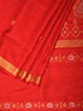 Red Uppada Silk Handloom Saree with Mango Pallu Design - Global Threads