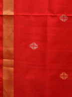 Red Uppada Silk Handloom Saree with Mango Pallu Design - Global Threads