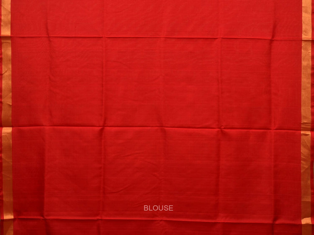 Red Uppada Silk Handloom Saree with Mango Pallu Design - Global Threads