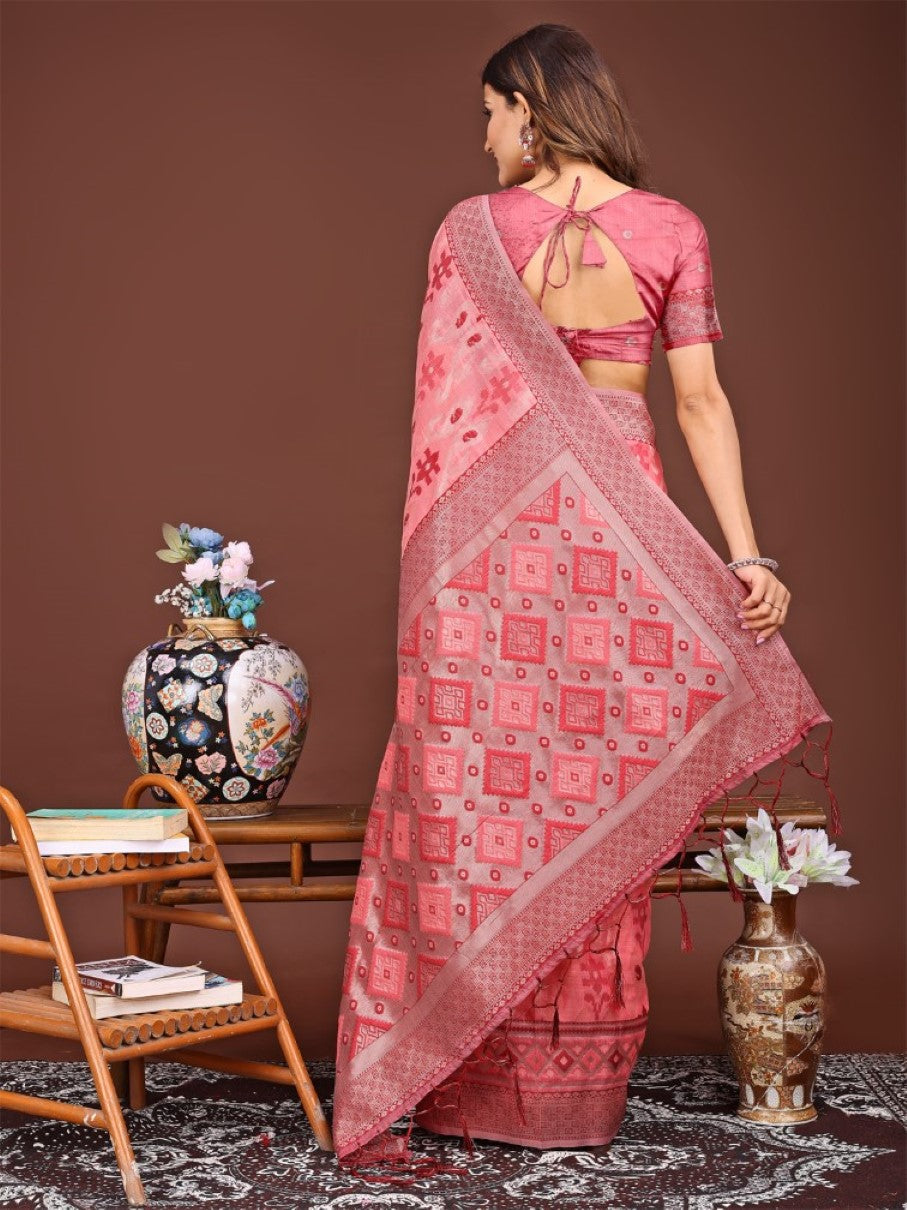 Anaita Red Banarasi Silk Saree With Blouse - Distacart