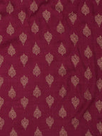 Yufta Women Burgundy Solid Kurta with Palazzo & Dupatta