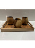Wood estate Original Wooden Bourbon Drinking Water Glass Gifts