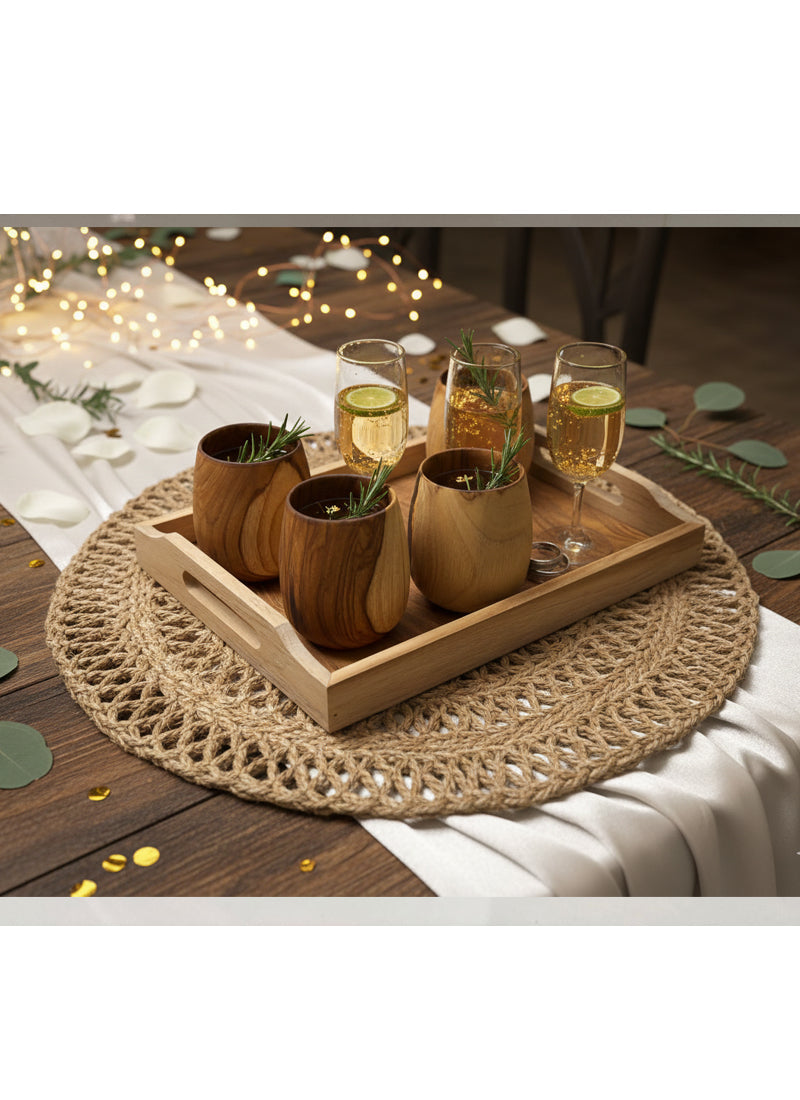 Wood estate Original Wooden Bourbon Drinking Water Glass Gifts