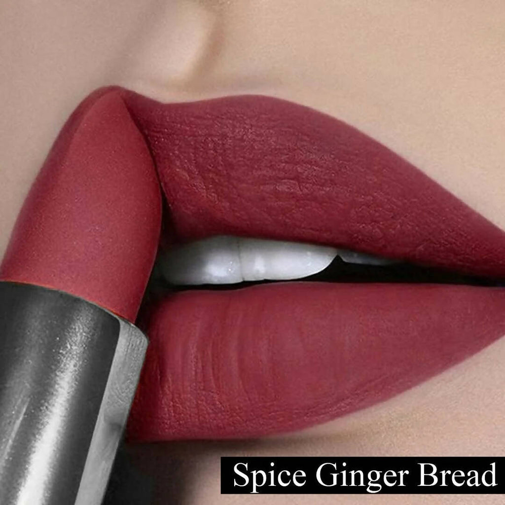 FLiCKA Wear Me Everywhere Creamy Matte Lipstick Spice Ginger Bread - Brown