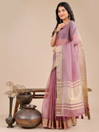 Shree Shyam Fashion Seoul Purple Organza Saree