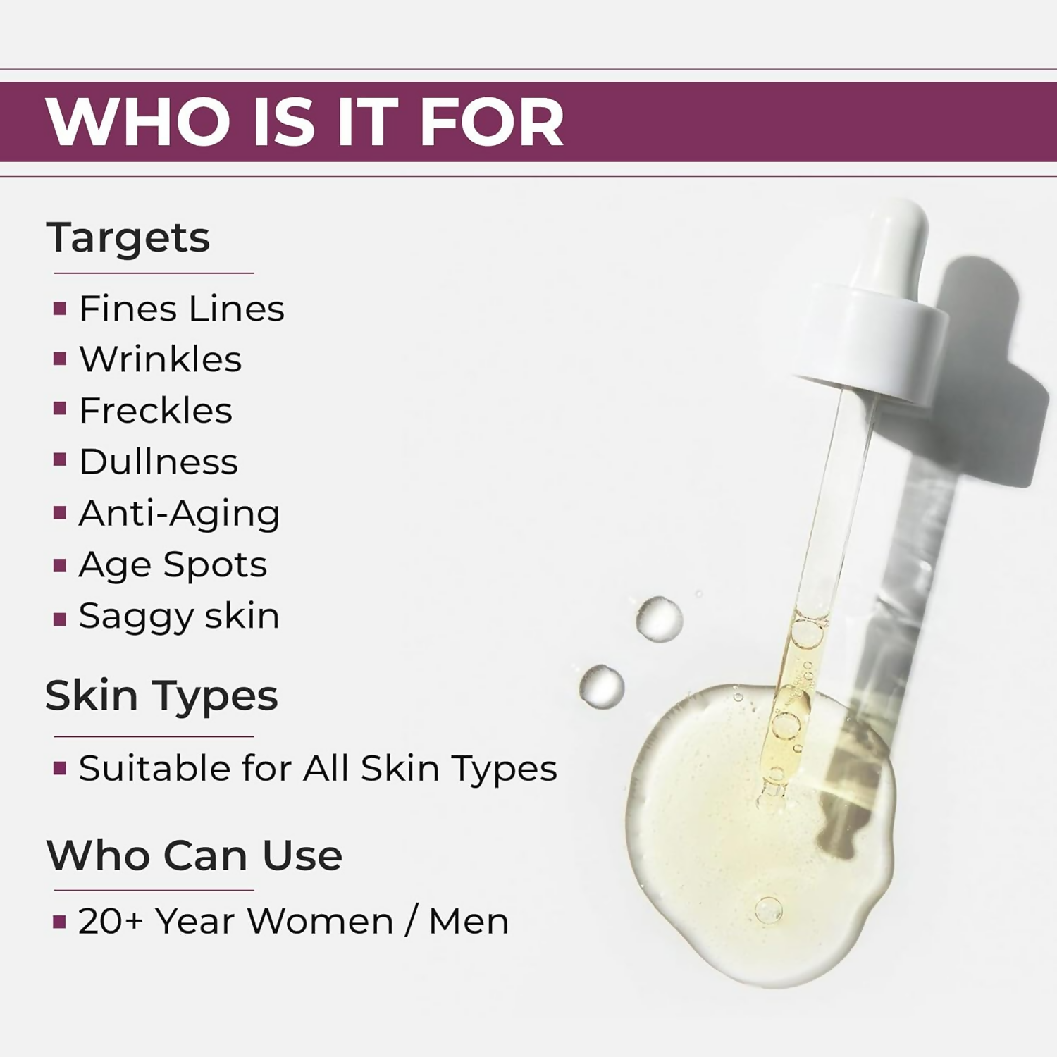 Proskire 0.3% Retinol Serum for Anti Aging Wrinkles Fine Lines & Youtuhful Skin