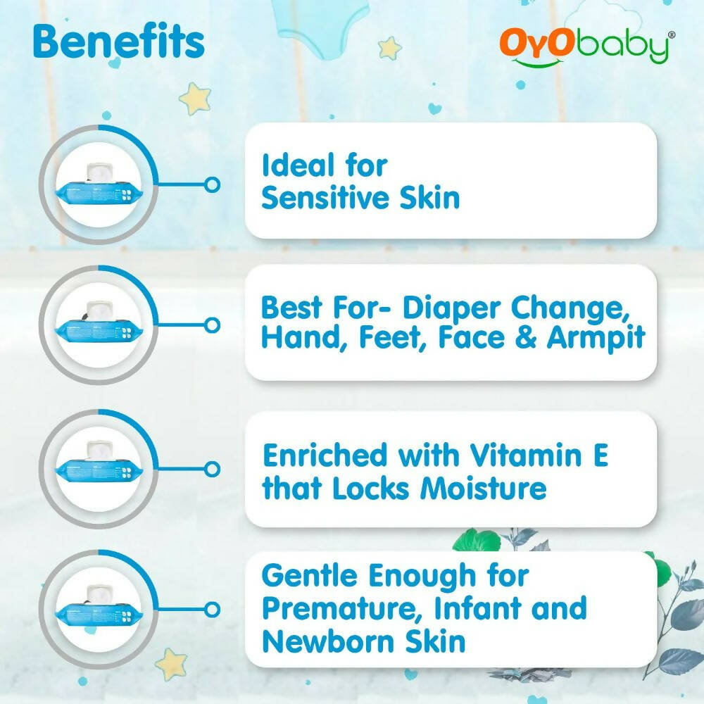 Oyo Baby 98% Water Baby Wipes - Distacart