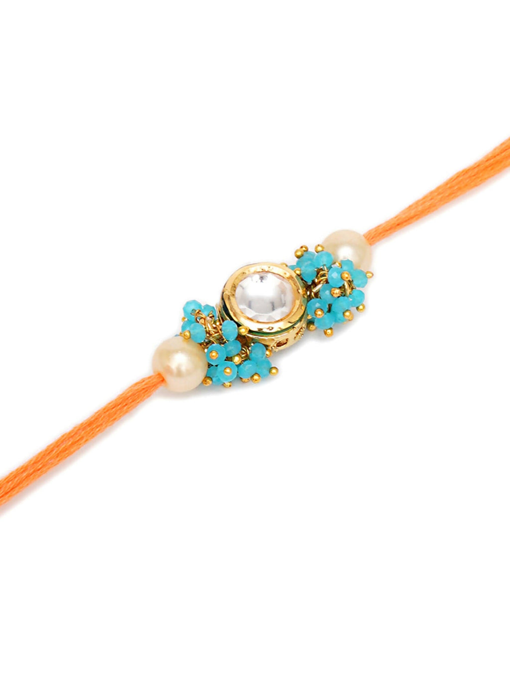 Designer kundan Rakhi - Ruby Raang - Distacart