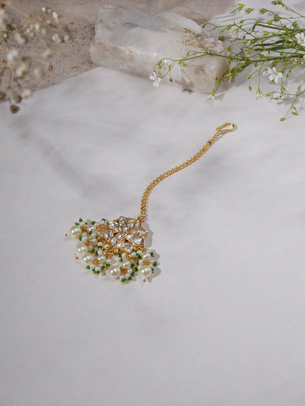 Kundan Maang Tikka (Gold) - Ruby Raang - Distacart