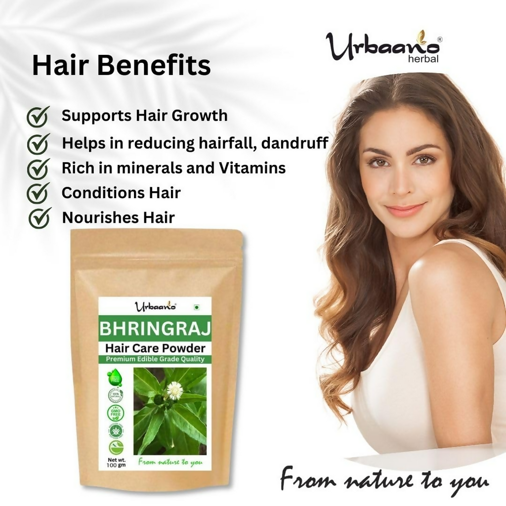 Urbaano Herbal Pure Bhringraj Powder Eclipta alba For Hair Growth Hair Mask