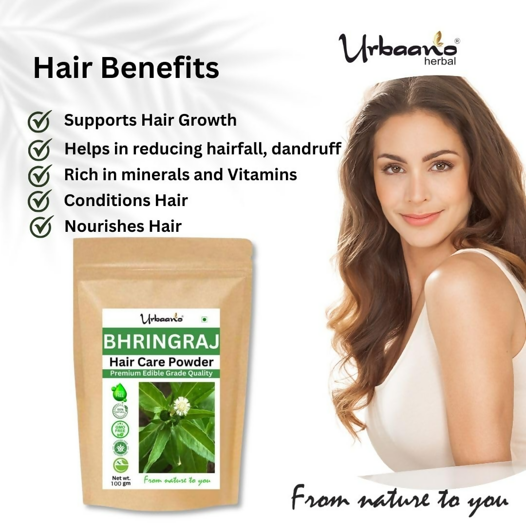 Urbaano Herbal Pure Bhringraj Powder Eclipta alba For Hair Growth Hair Mask